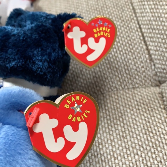Vintage Ty Original Beanie Babies Lot of Patriotic Bears - Picture 10 of 16